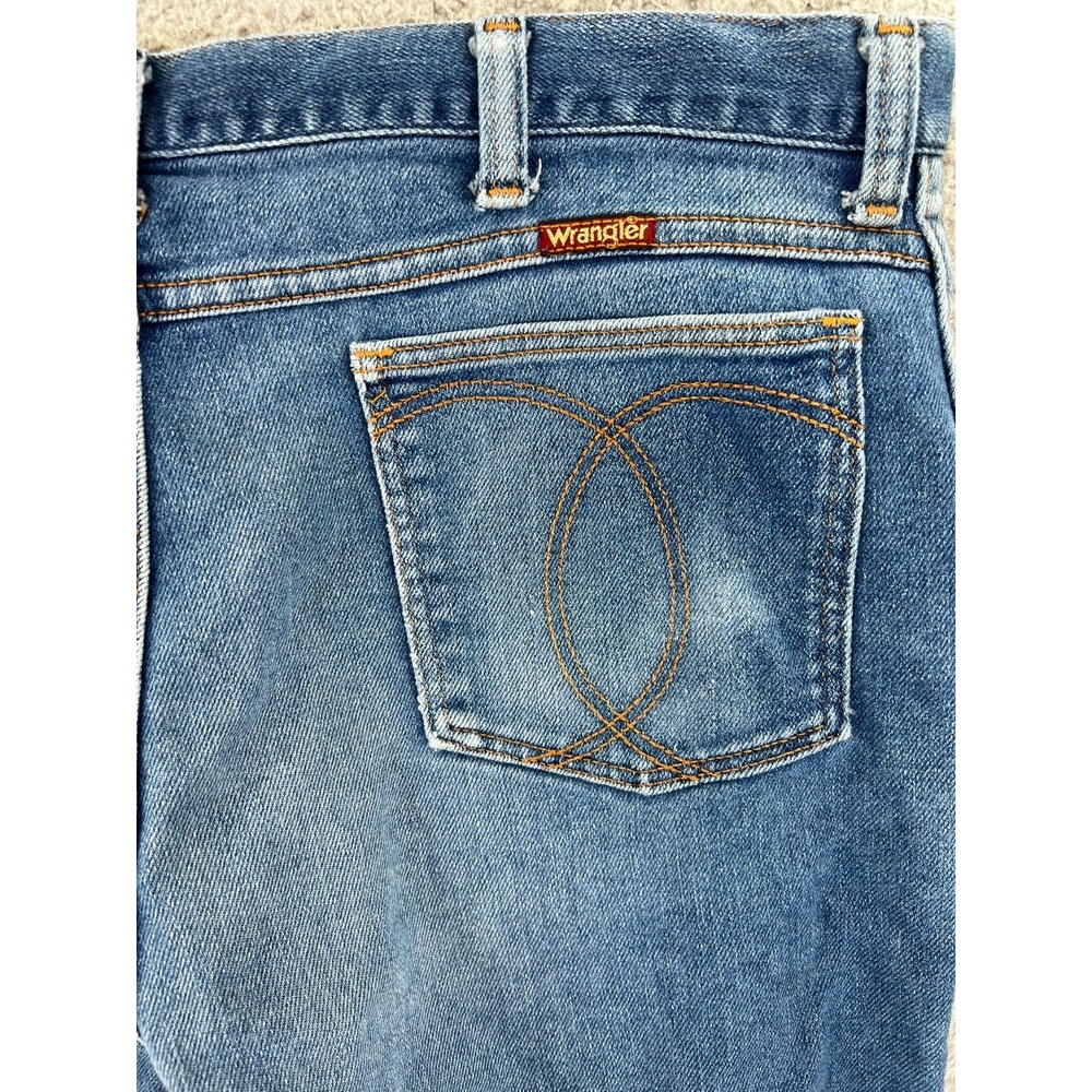 Vintage Wrangler Men‎ Denim Jeans 35x27 USA Distress Comfort Baggy 85301PS READ